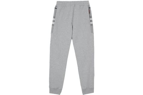 burberry check mens pants grey 52|burberry check panel jogging pants.